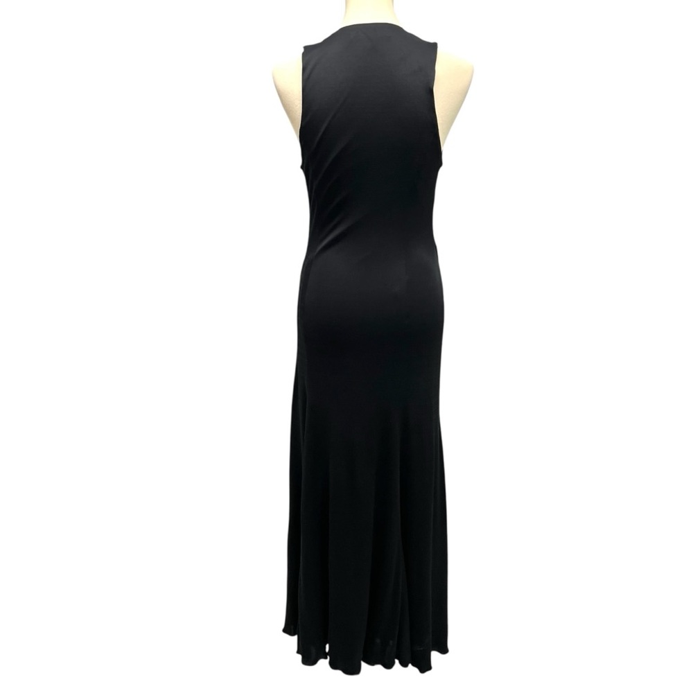 Ralph Lauren Collection Purple Label Black Silk Blend Faux Wrap Gown Dress Sz 8 - Picture 4 of 13